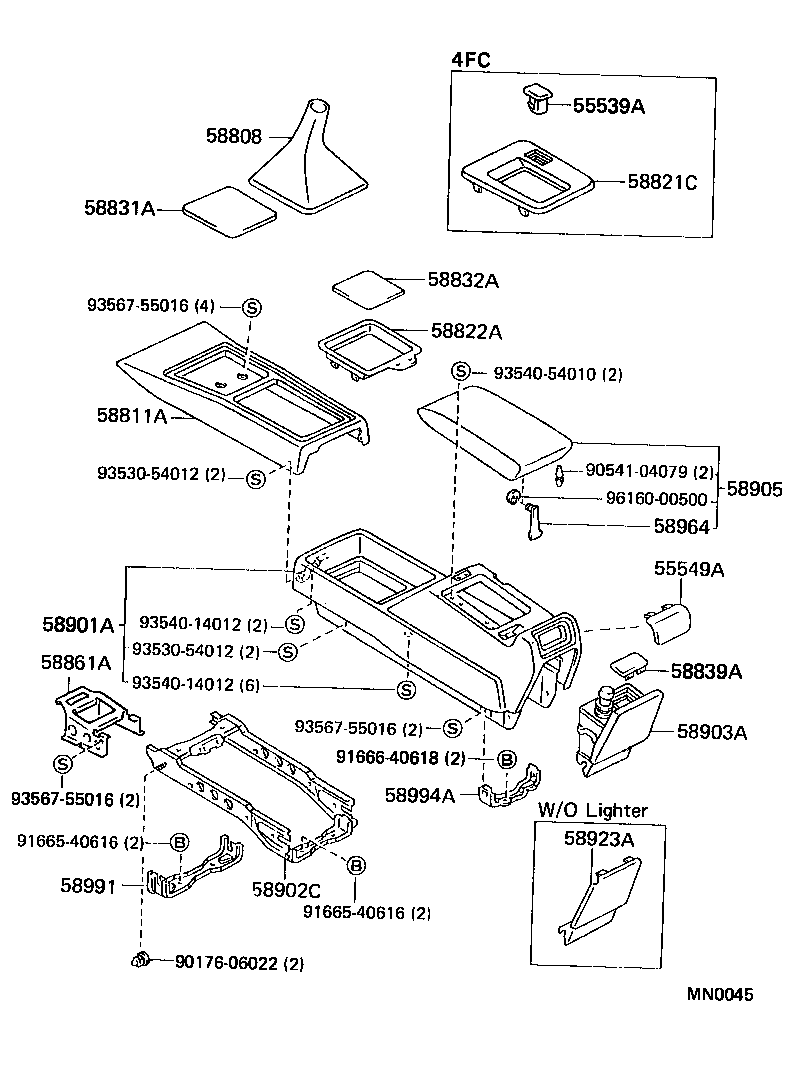  CROWN |  CONSOLE BOX BRACKET