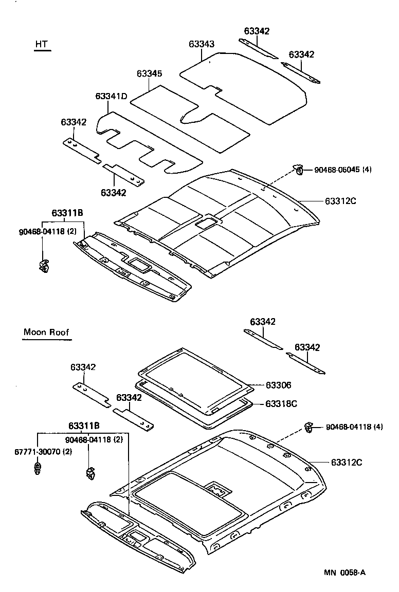  CROWN |  ROOF HEADLINING SILENCER PAD