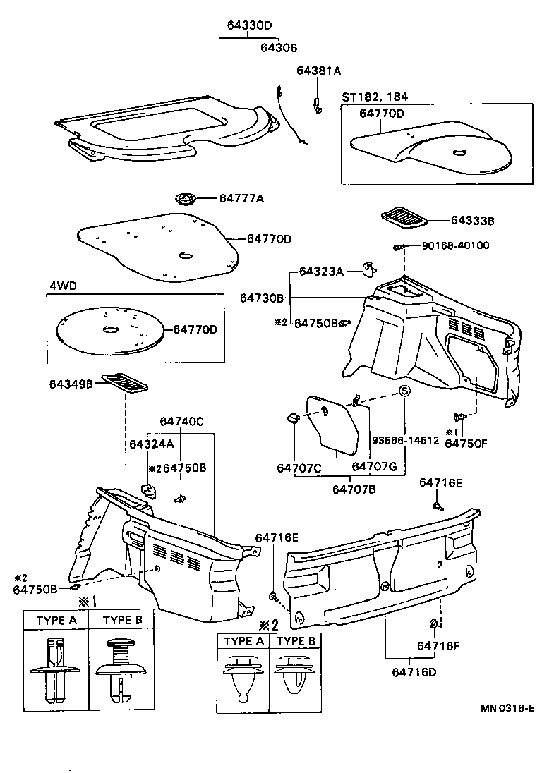  CELICA |  DECK BOARD DECK TRIM COVER