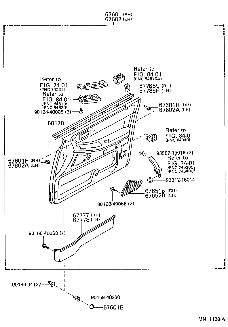  CROWN |  FRONT DOOR PANEL GLASS