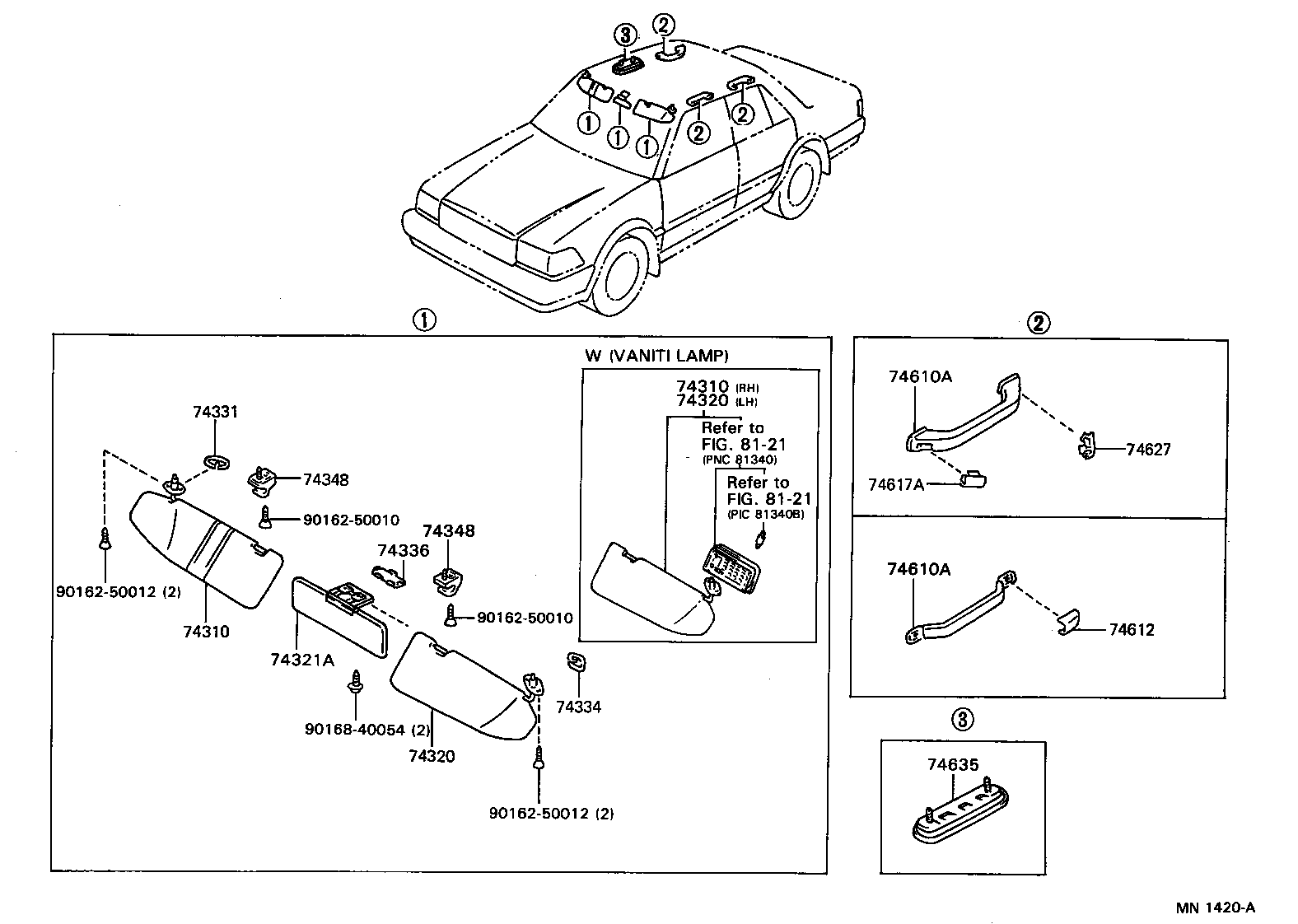  CROWN |  ARMREST VISOR