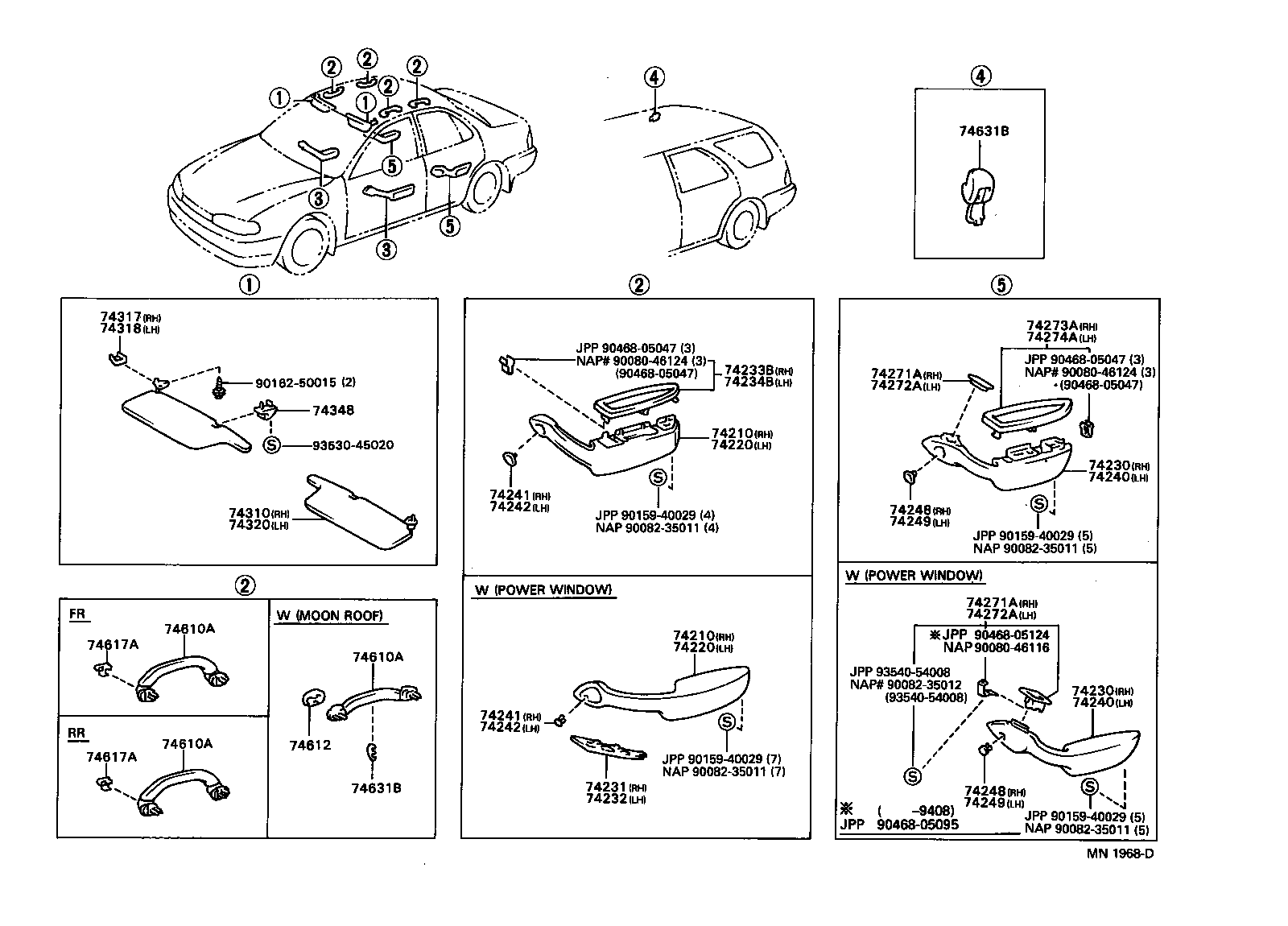  CAMRY NAP SED WG |  ARMREST VISOR