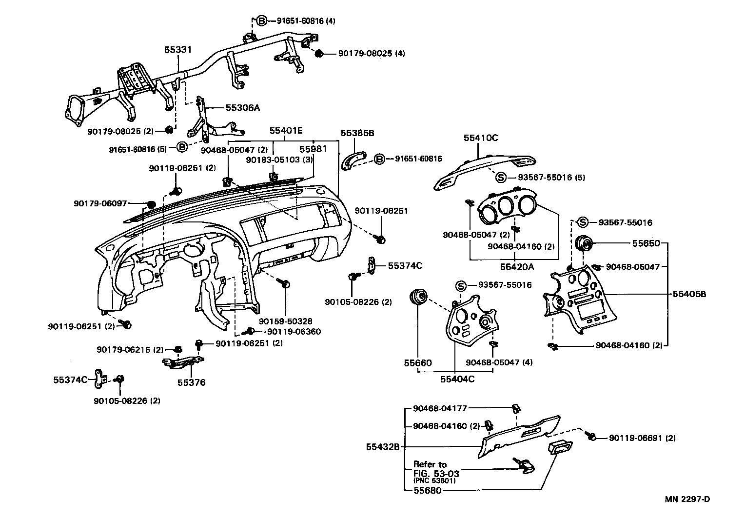  SUPRA |  INSTRUMENT PANEL GLOVE COMPARTMENT