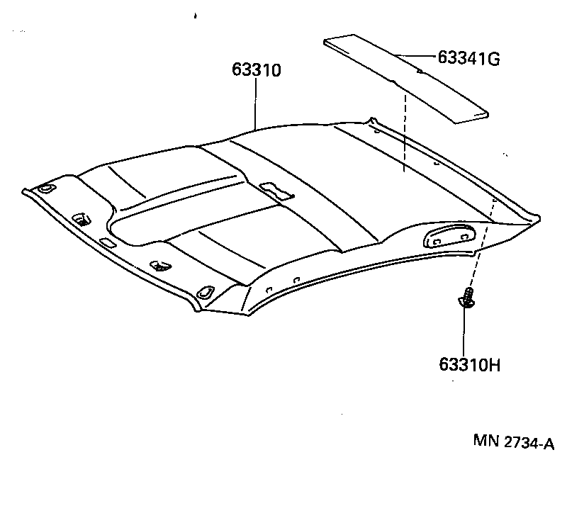  TERCEL |  ROOF HEADLINING SILENCER PAD