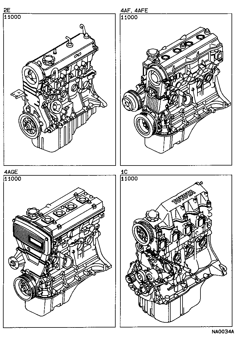  COROLLA SED LB WG |  PARTIAL ENGINE ASSEMBLY