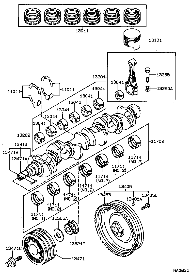  CROWN |  CRANKSHAFT PISTON