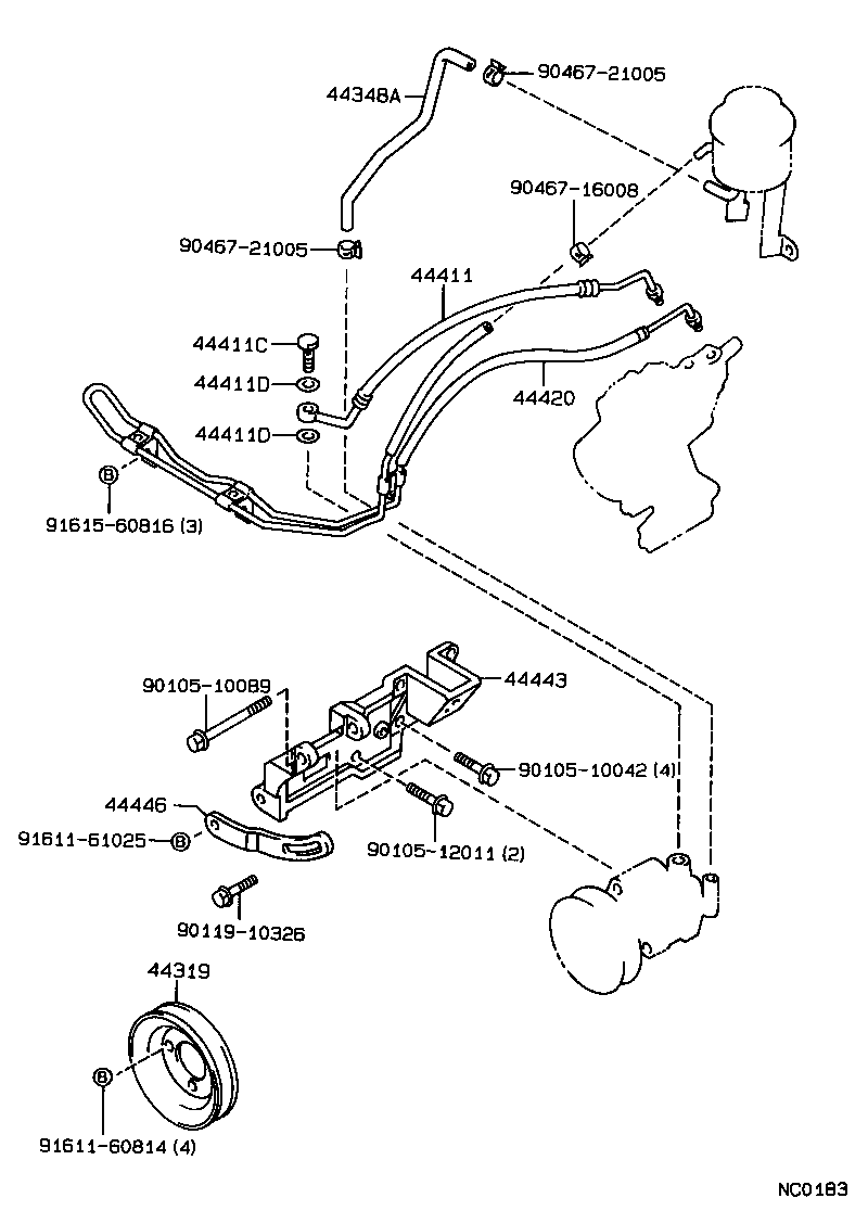  CROWN |  POWER STEERING TUBE