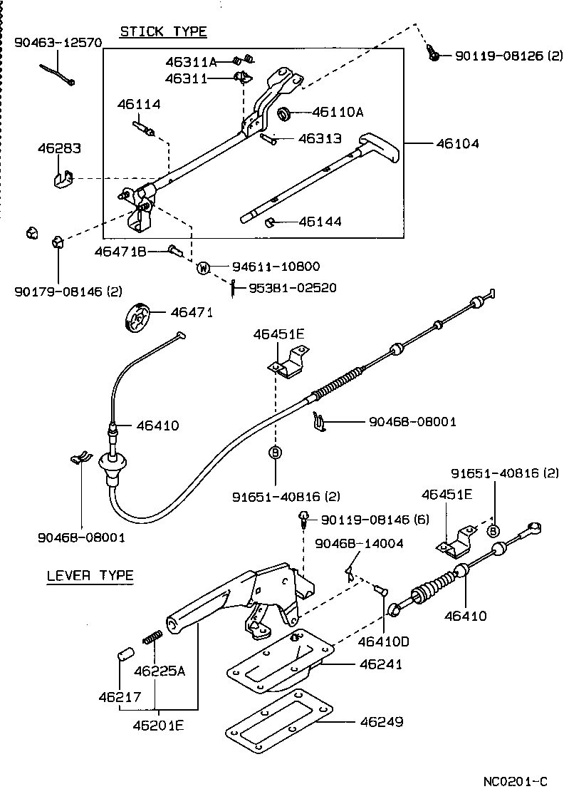  CROWN |  PARKING BRAKE CABLE