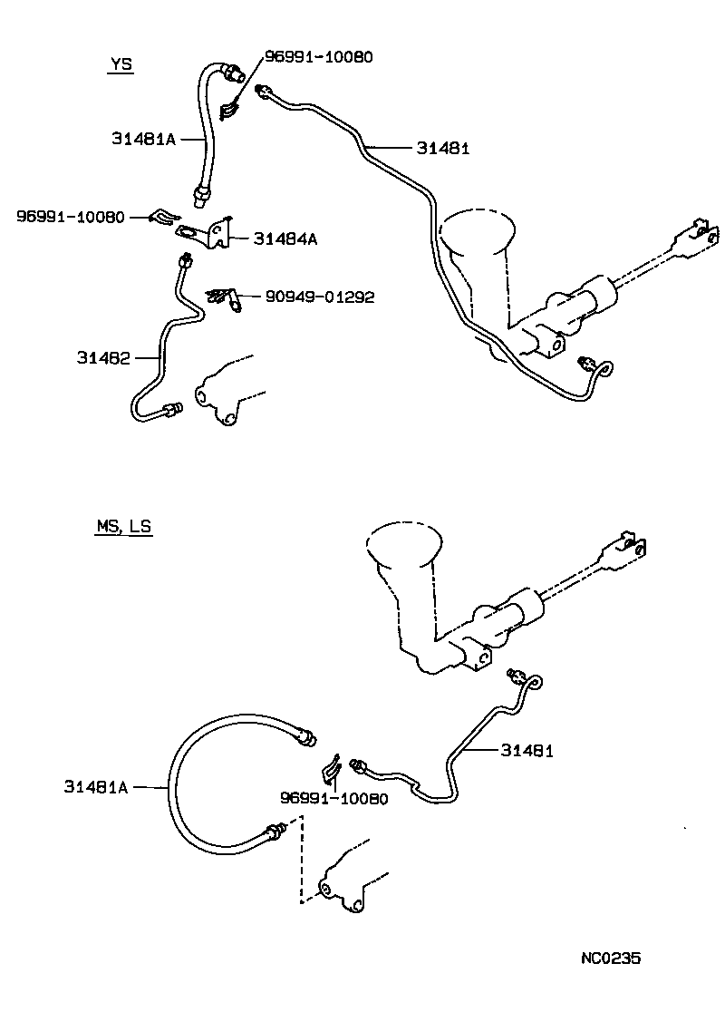  CROWN |  CLUTCH PEDAL FLEXIBLE HOSE