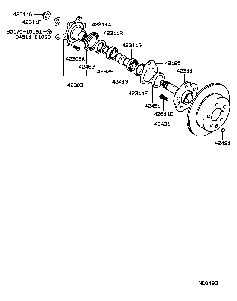  CROWN |  REAR AXLE SHAFT HUB