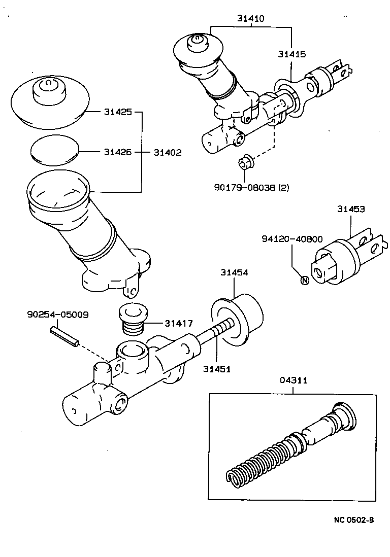  CRESSIDA |  CLUTCH MASTER CYLINDER