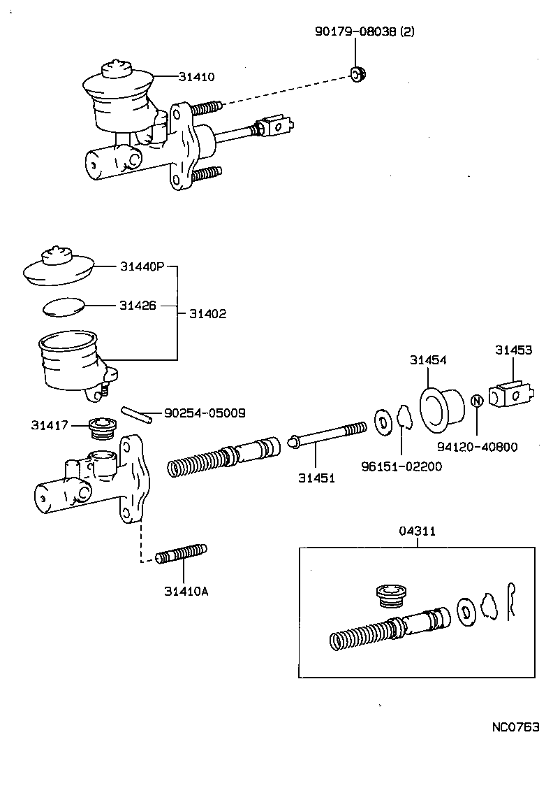  CELICA |  CLUTCH MASTER CYLINDER