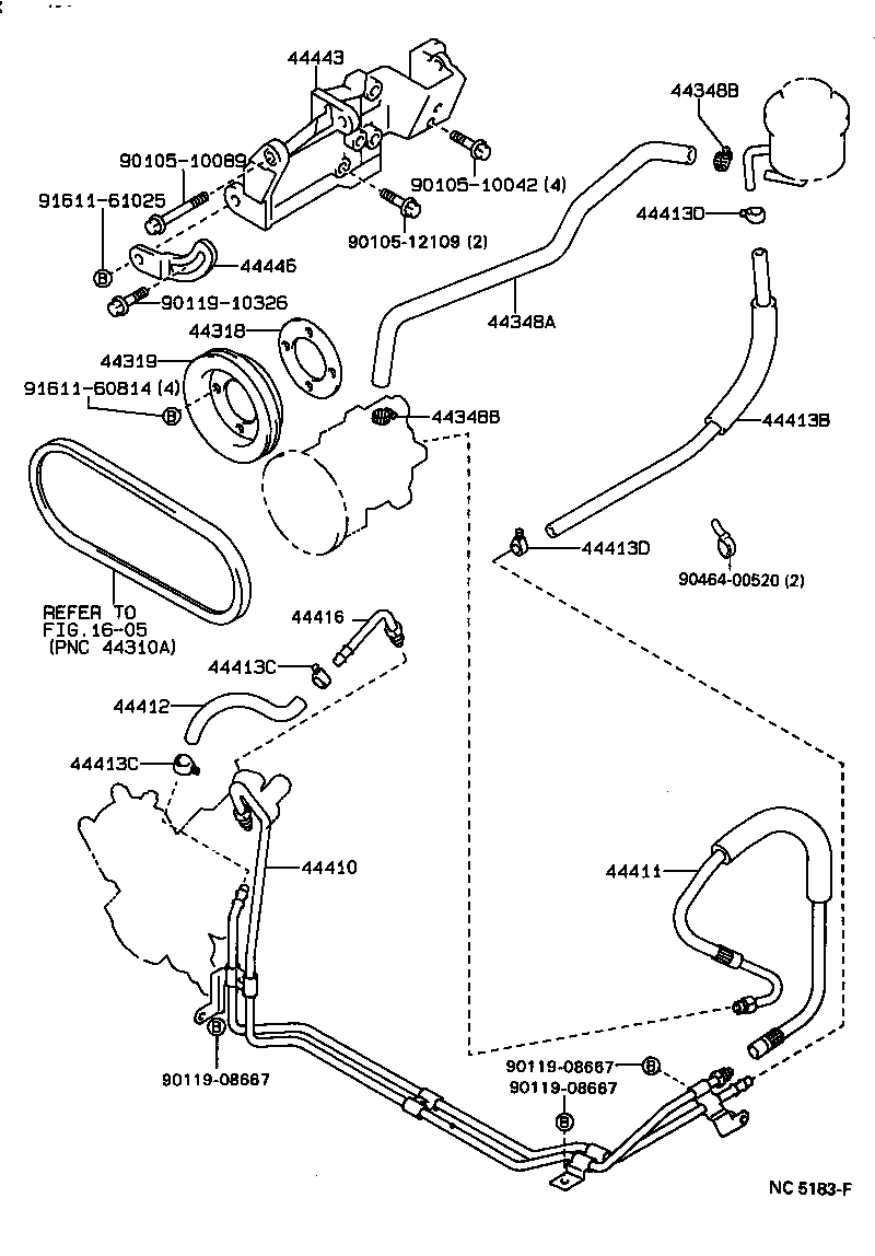  HILUX 4RUNNER 4WD |  POWER STEERING TUBE