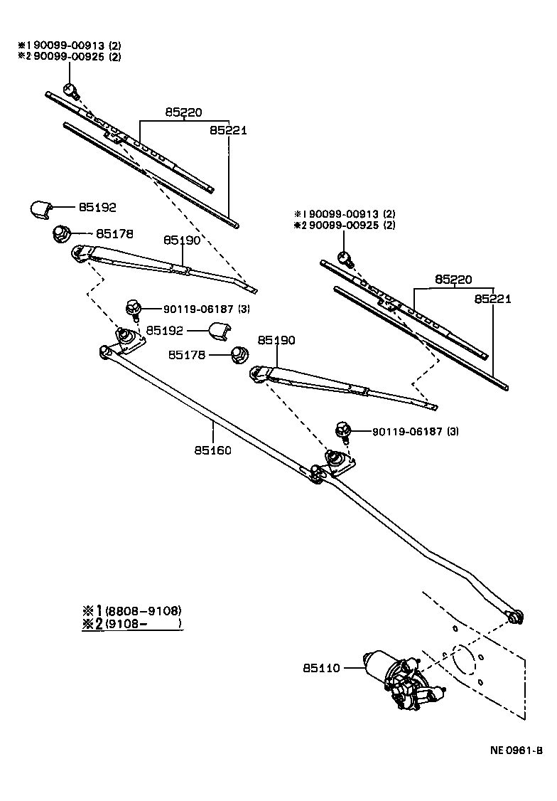  HILUX 4RUNNER 4WD |  WINDSHIELD WIPER