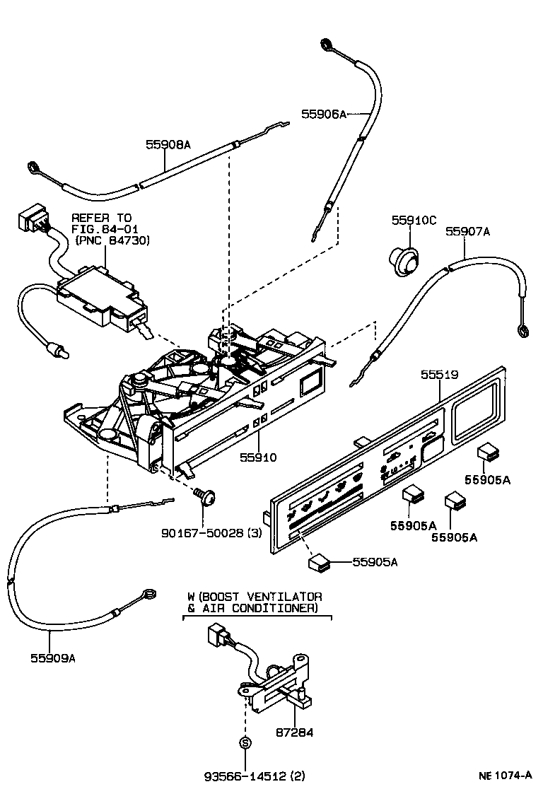  HILUX 2WD |  HEATING AIR CONDITIONING CONTROL AIR DUCT