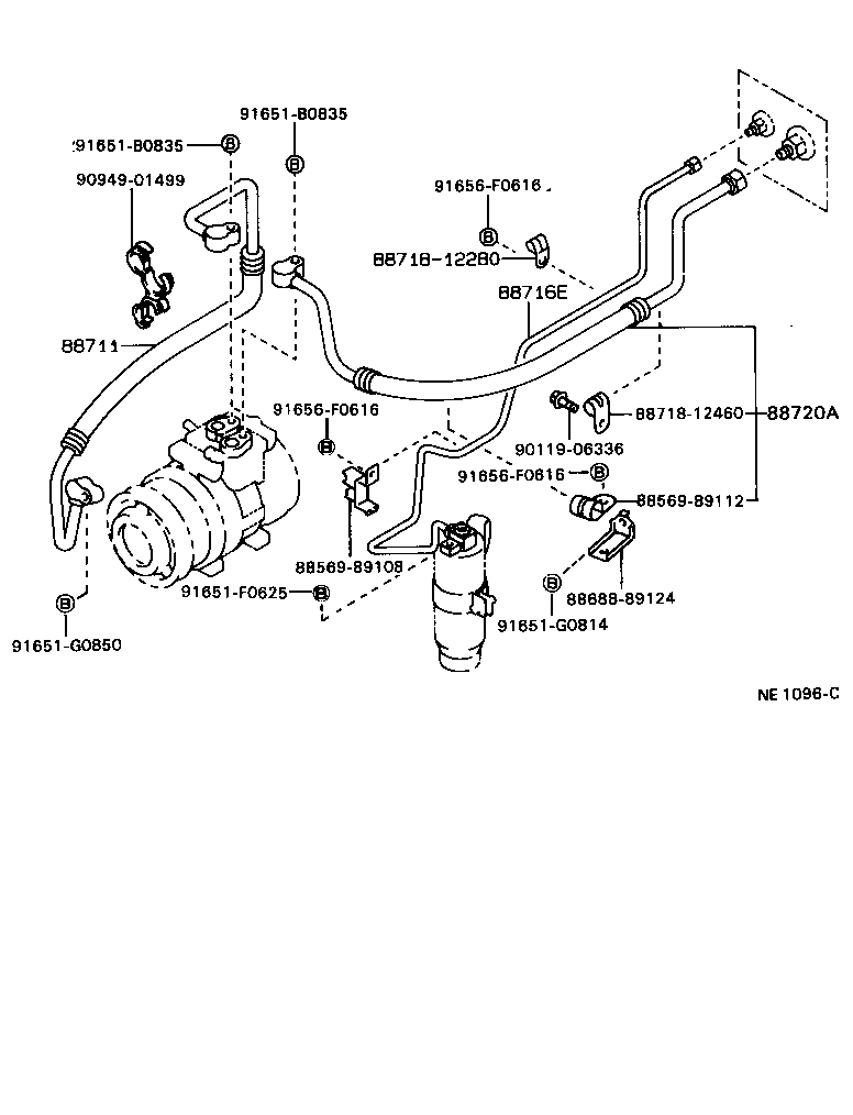  HILUX 4RUNNER 4WD |  HEATING AIR CONDITIONING COOLER PIPING
