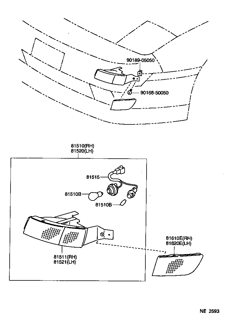  MR2 |  FRONT TURN SIGNAL LAMP