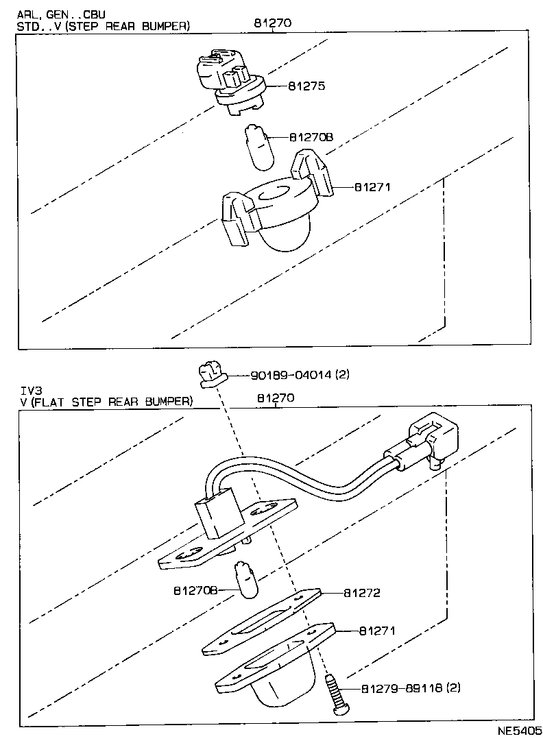  HILUX 2WD |  REAR LICENSE PLATE LAMP