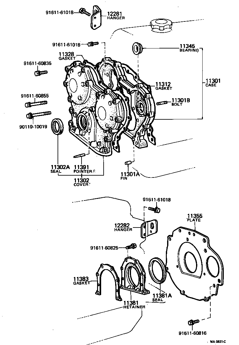  LAND CRUISER 40 45 55 |  TIMING GEAR COVER REAR END PLATE