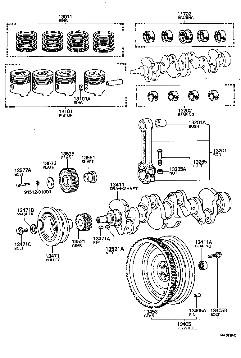  LAND CRUISER 40 45 55 |  CRANKSHAFT PISTON