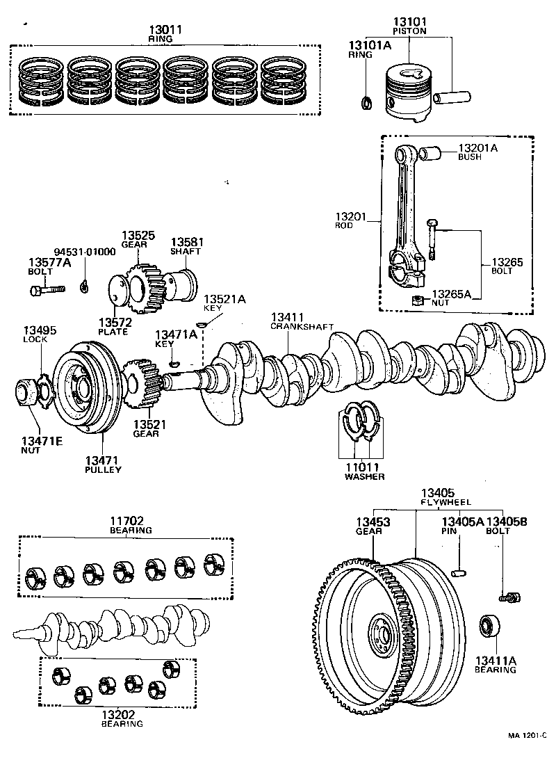  LAND CRUISER 40 45 55 |  CRANKSHAFT PISTON