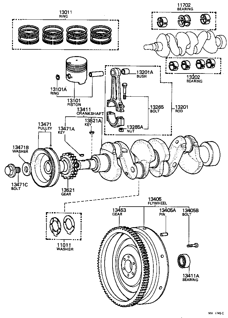  TOYOACE |  CRANKSHAFT PISTON