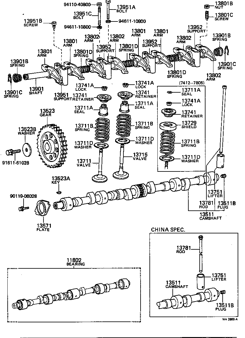  TOYOACE |  CAMSHAFT VALVE