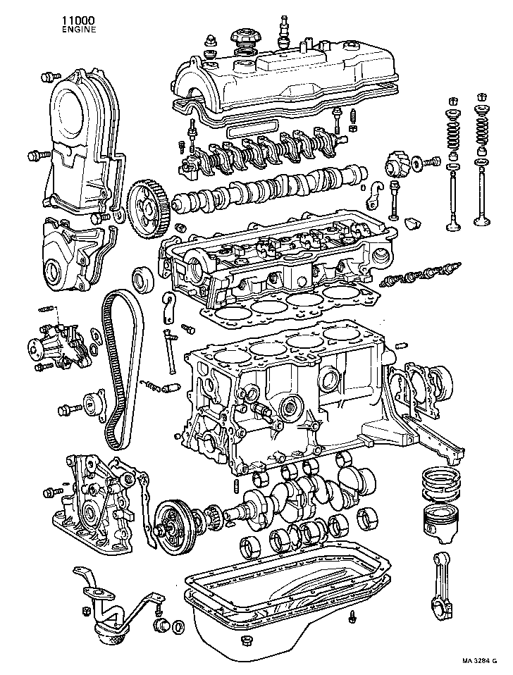  TERCEL |  PARTIAL ENGINE ASSEMBLY