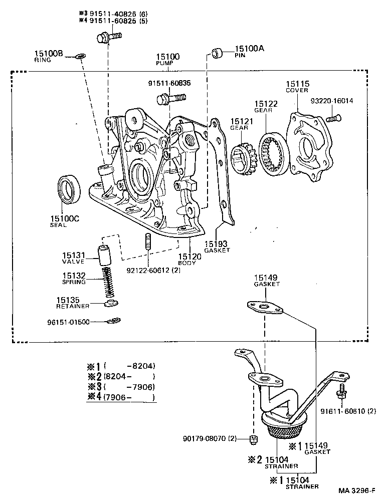 TERCEL |  ENGINE OIL PUMP