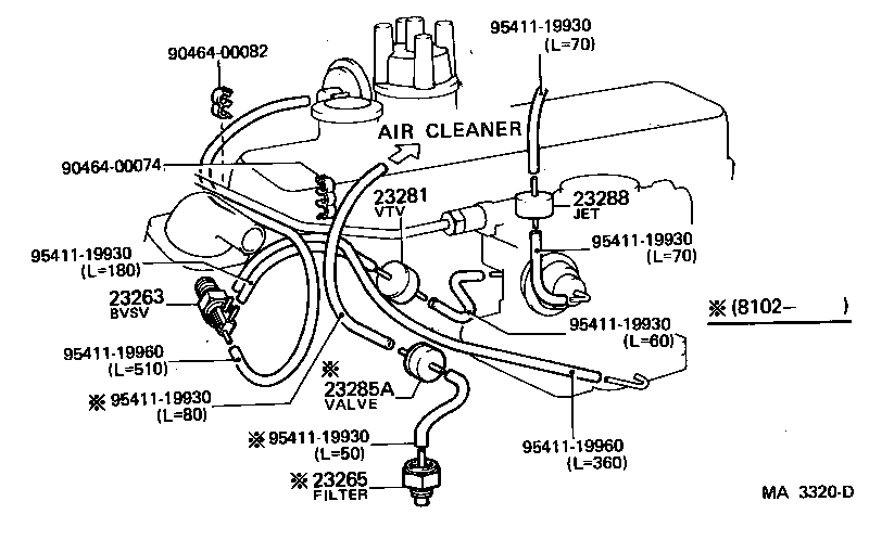  STARLET |  VACUUM PIPING