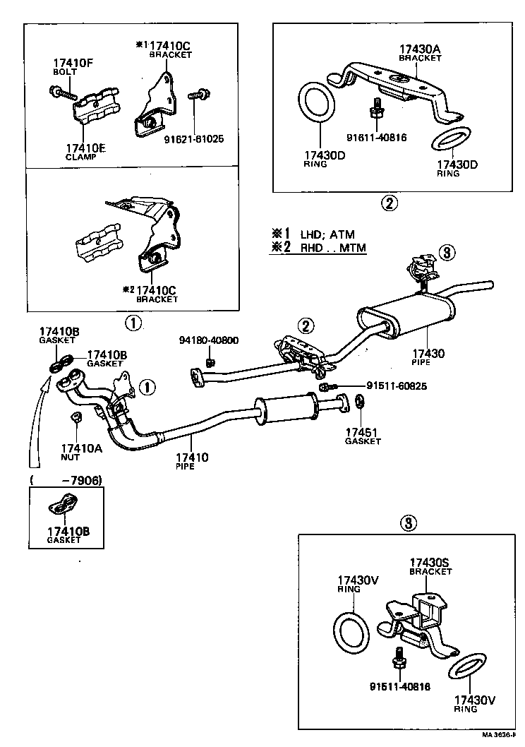  TERCEL |  EXHAUST PIPE