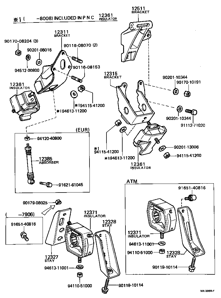  TERCEL |  MOUNTING