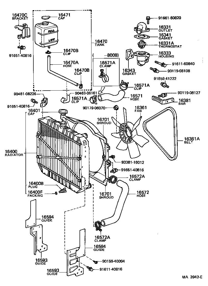  TOYOACE |  RADIATOR WATER OUTLET