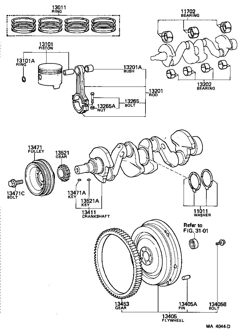  CROWN |  CRANKSHAFT PISTON
