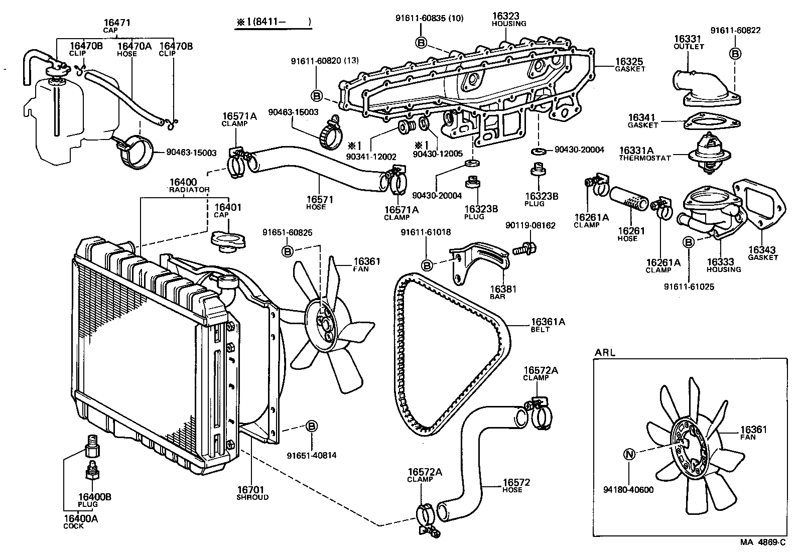  LAND CRUISER 40 |  RADIATOR WATER OUTLET