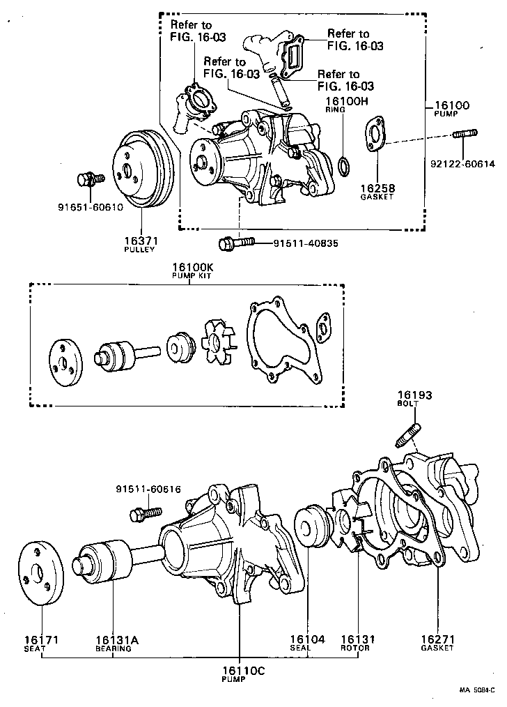  TERCEL |  WATER PUMP