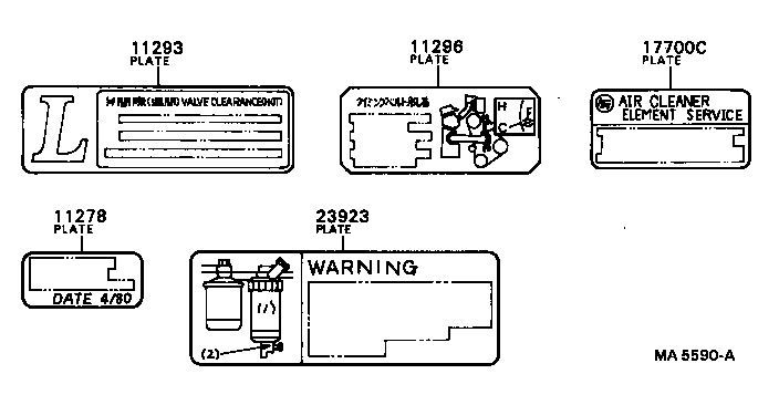  BLIZZARD |  CAUTION PLATE NAME PLATE ENGINE