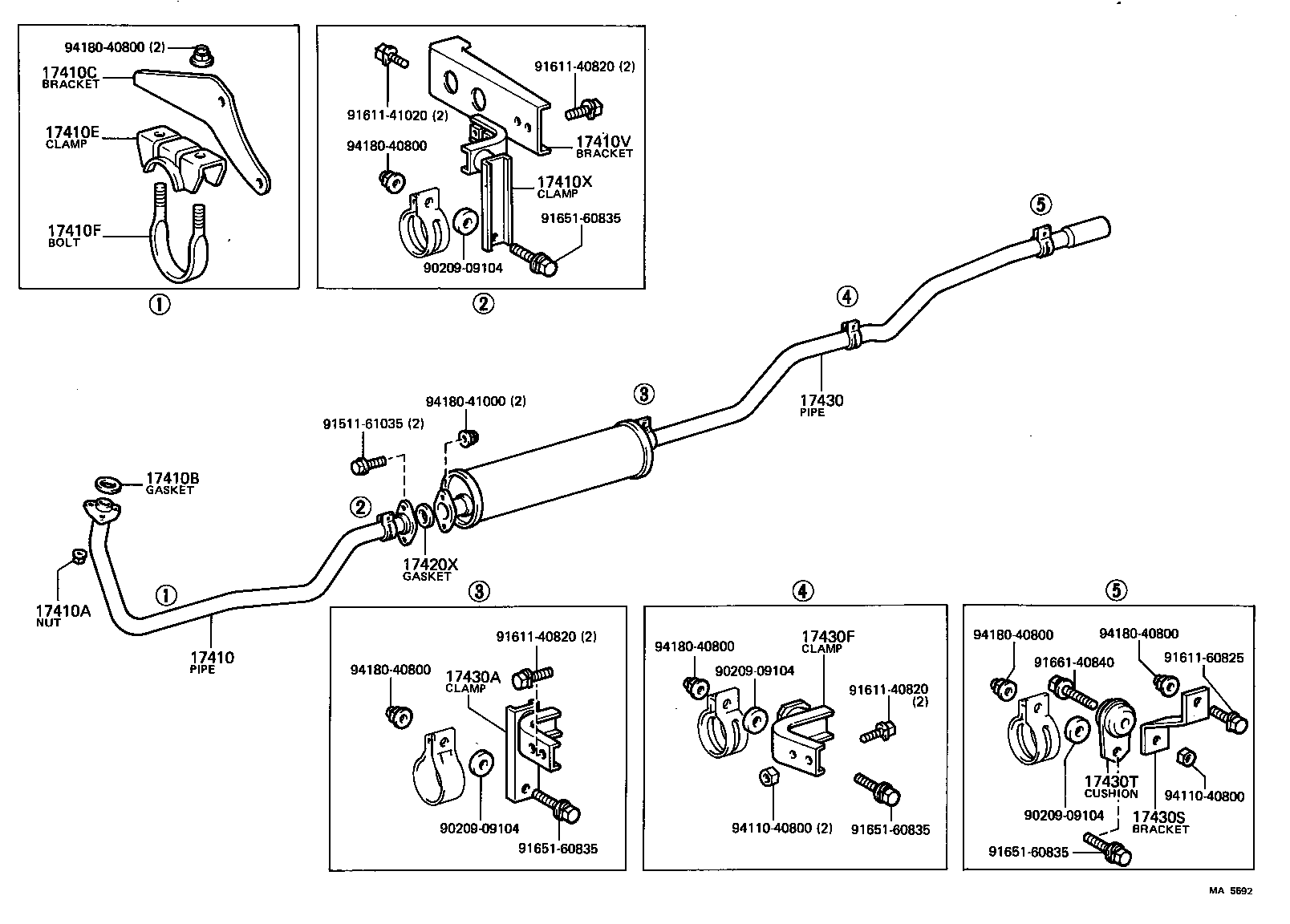  TOYOACE |  EXHAUST PIPE