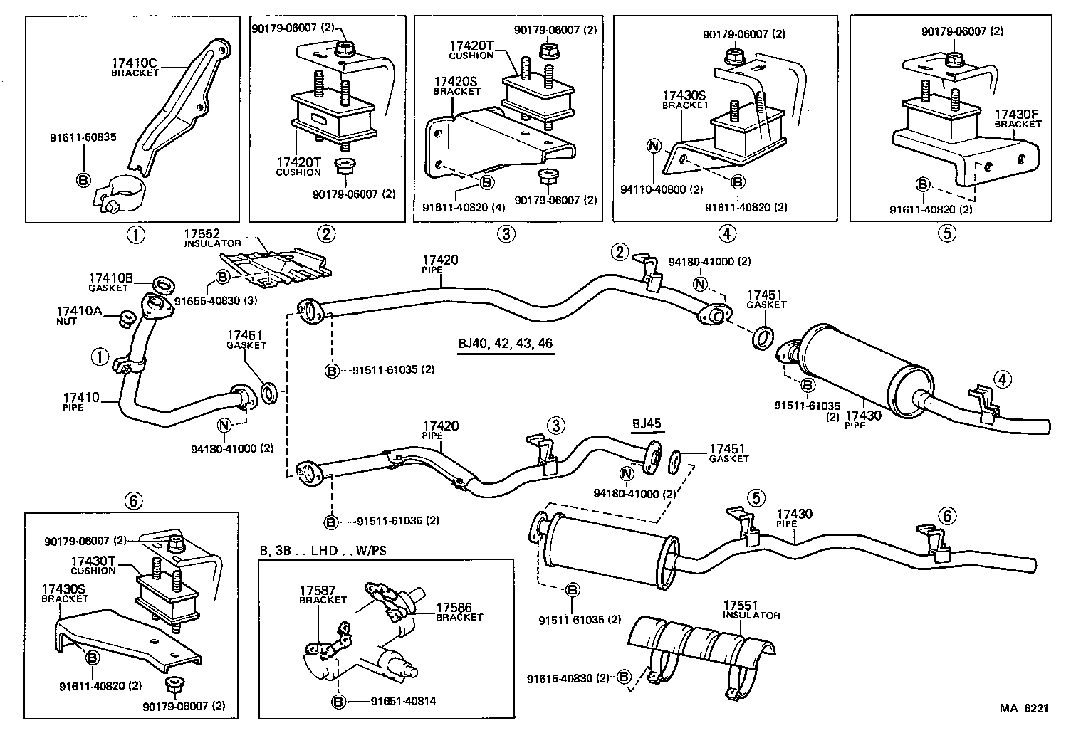  LAND CRUISER 40 |  EXHAUST PIPE