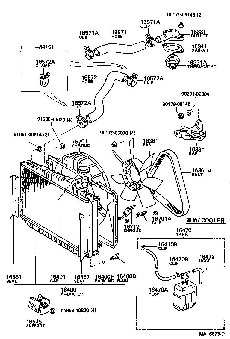  CELICA |  RADIATOR WATER OUTLET