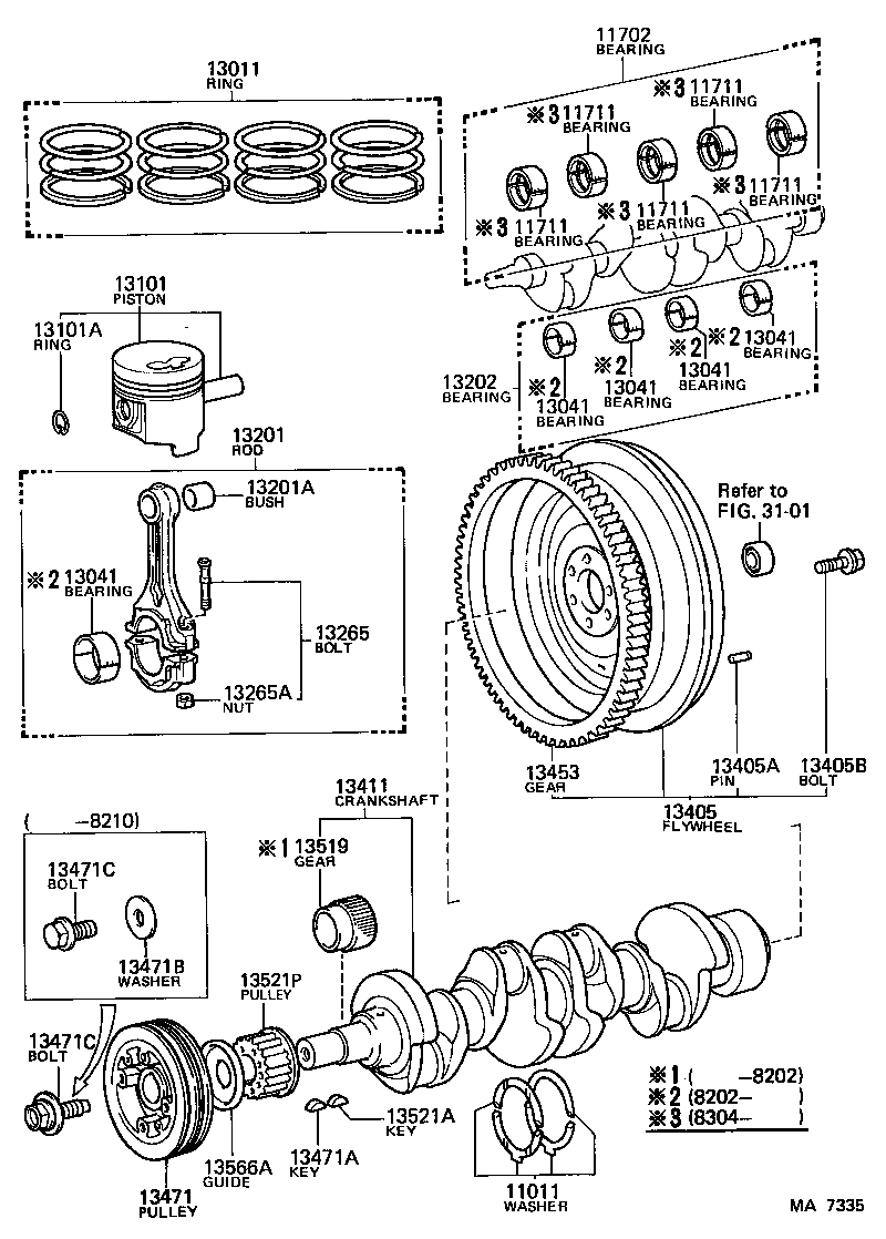  CROWN |  CRANKSHAFT PISTON