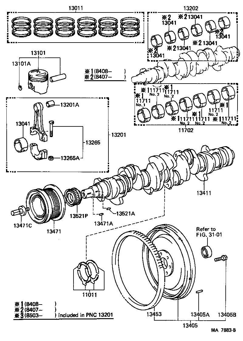  CROWN |  CRANKSHAFT PISTON