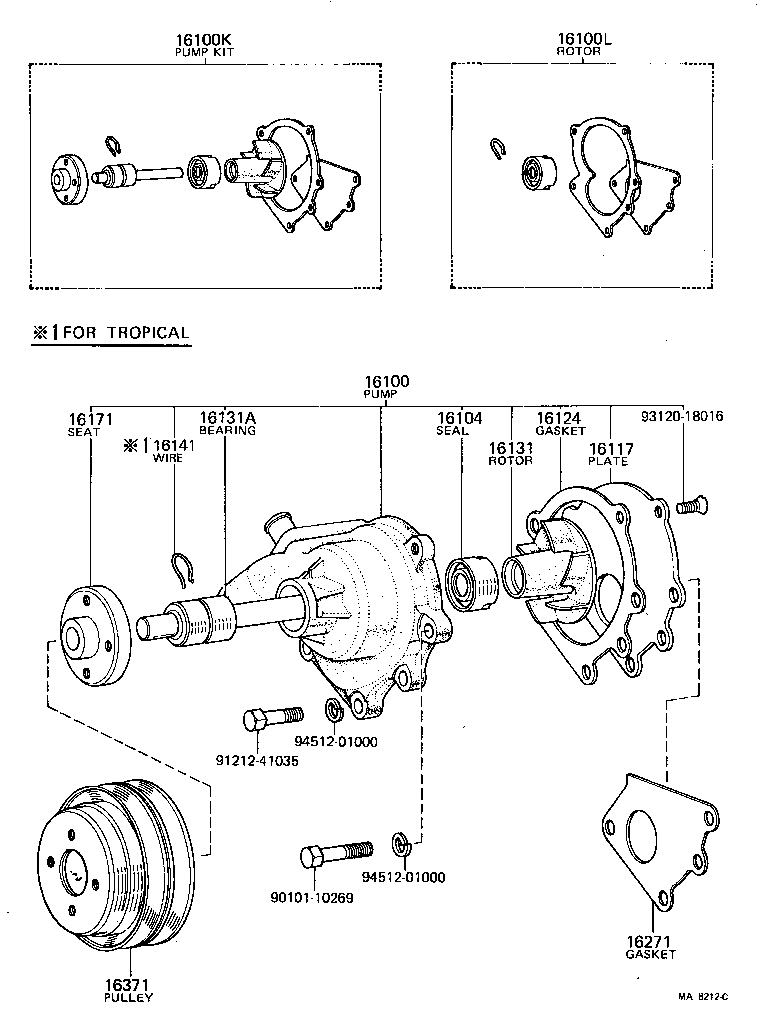  LAND CRUISER 40 45 55 |  WATER PUMP