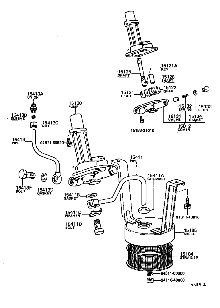  LAND CRUISER 40 45 55 |  ENGINE OIL PUMP