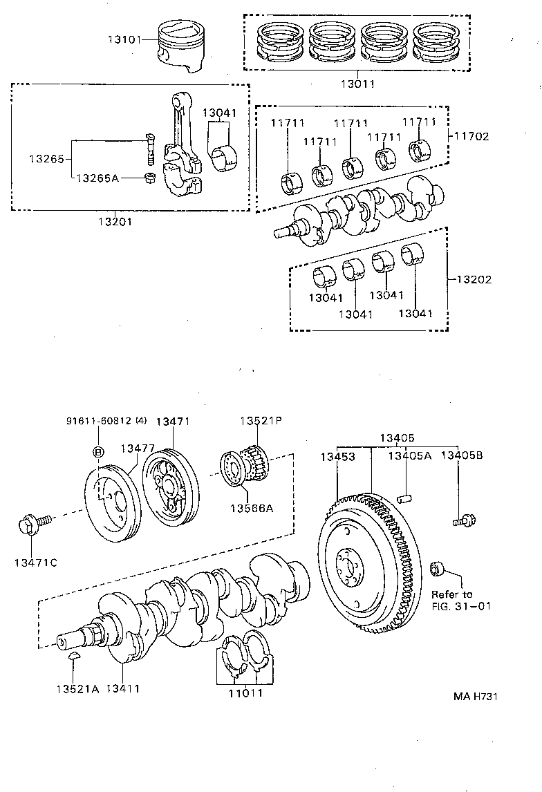  TERCEL |  CRANKSHAFT PISTON