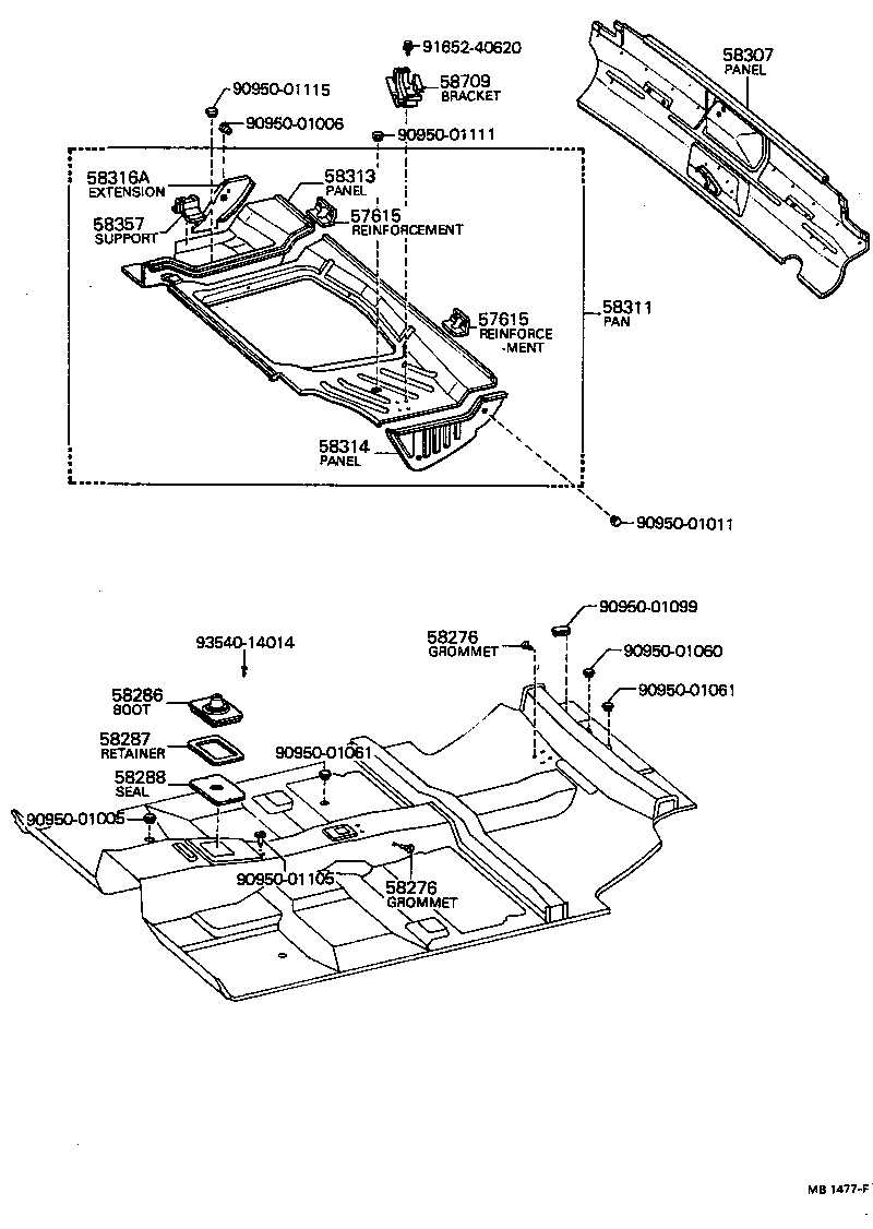  CARINA |  FLOOR PAN LOWER BACK PANEL
