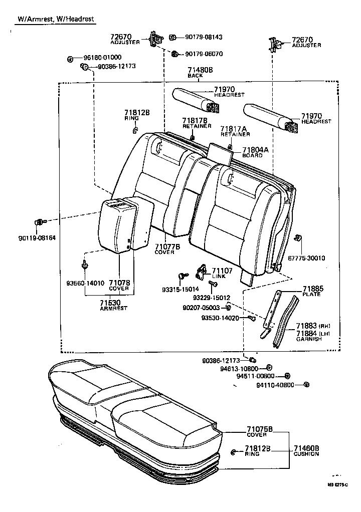  CROWN |  REAR SEAT SEAT TRACK
