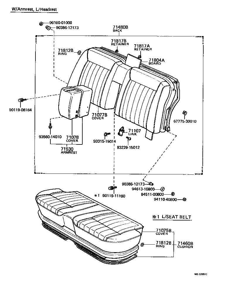 CROWN |  REAR SEAT SEAT TRACK
