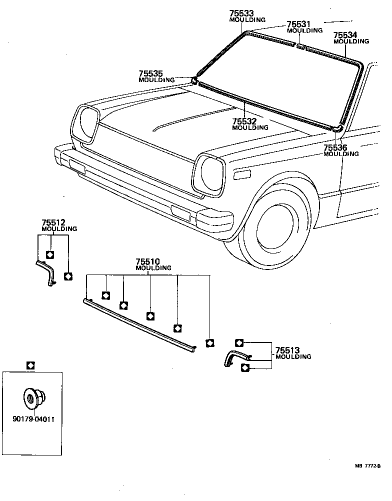  STARLET |  FRONT MOULDING