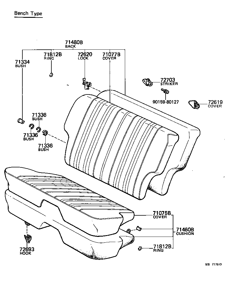  STARLET |  REAR SEAT SEAT TRACK